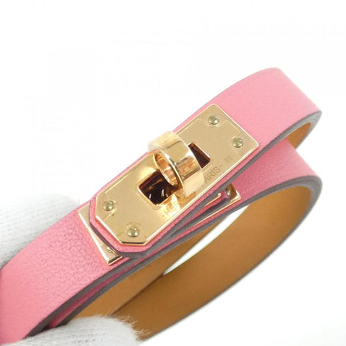Mini Kelly Double Tour Bracelet Swift Leather Rose Azalee