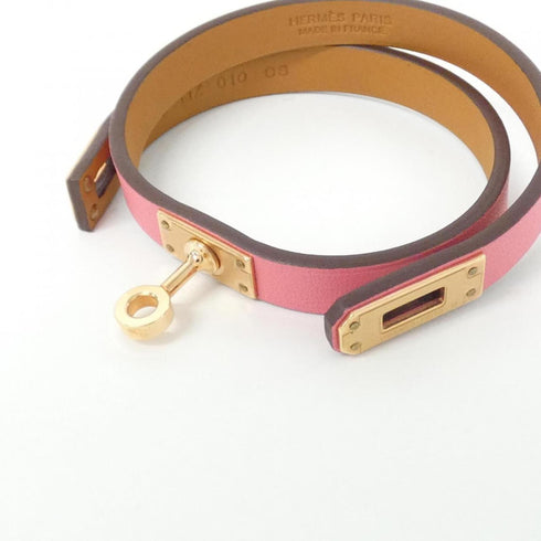 Mini Kelly Double Tour Bracelet Swift Leather Rose Azalee