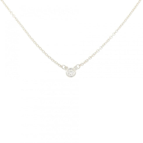 Elsa Peretti Diamonds By The Yard Pendant Necklace Sterling Silver and Diamond