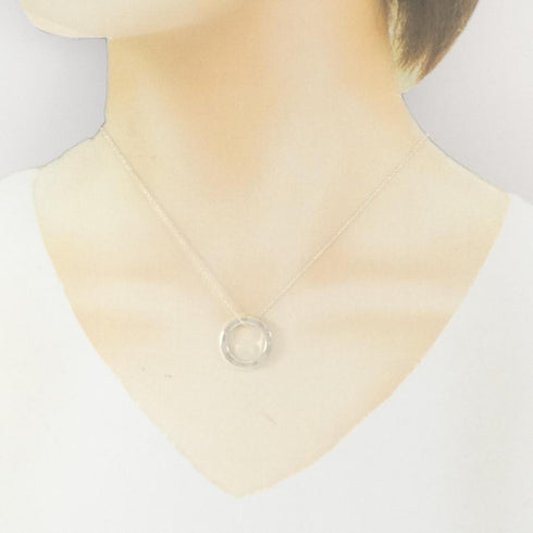 1837 Circle Pendant Necklace Sterling Silver Medium