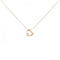 Open Heart Pendant Necklace 18K Rose Gold 7.2mm