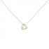 Open Heart Pendant Necklace 18K Rose Gold 7.2mm