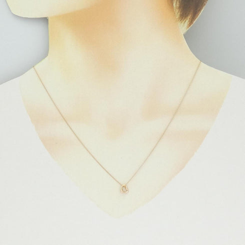 Open Heart Pendant Necklace 18K Rose Gold 7.2mm