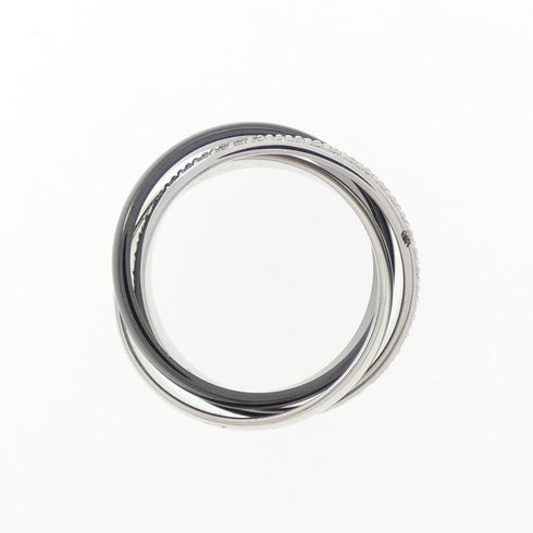 Trinity Ring 18K White Gold and Ceramic