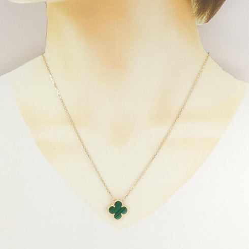 Vintage Alhambra Pendant Necklace 18K Yellow Gold
