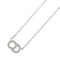 Claire Di Lune Pendant Necklace Silver Clear