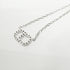 Claire Di Lune Pendant Necklace Silver Clear