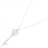 Enchanted Heart Key Pendant Necklace 18K White Gold