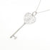 Enchanted Heart Key Pendant Necklace 18K White Gold