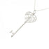 Enchanted Heart Key Pendant Necklace 18K White Gold