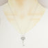 Enchanted Heart Key Pendant Necklace 18K White Gold