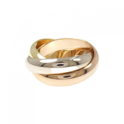 Vendome Louis Cartier Band Ring 18K Tricolor Gold