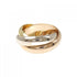 Vendome Louis Cartier Band Ring 18K Tricolor Gold