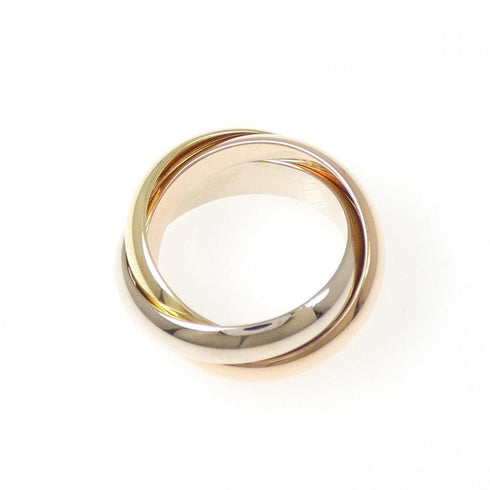 Vendome Louis Cartier Band Ring 18K Tricolor Gold