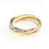 Vendome Louis Cartier Band Ring 18K Tricolor Gold