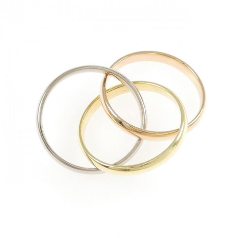 Vendome Louis Cartier Band Ring 18K Tricolor Gold
