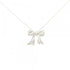 Blue Box Bow Pendant Necklace Sterling Silver