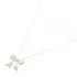 Blue Box Bow Pendant Necklace Sterling Silver