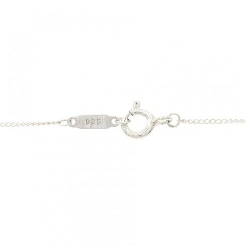 Blue Box Bow Pendant Necklace Sterling Silver