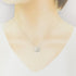 Blue Box Bow Pendant Necklace Sterling Silver