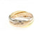 Vendome Louis Cartier Band Ring 18K Tricolor Gold