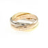 Vendome Louis Cartier Band Ring 18K Tricolor Gold