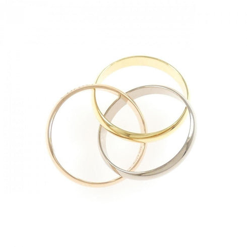 Vendome Louis Cartier Band Ring 18K Tricolor Gold