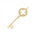 Quarterfoil Key Pendant Necklace 18K White Gold and 18K Yellow Gold