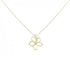 Flower Pendant Necklace 18K Yellow Gold