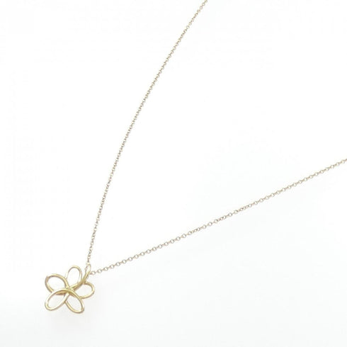 Flower Pendant Necklace 18K Yellow Gold