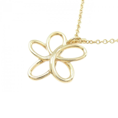 Flower Pendant Necklace 18K Yellow Gold