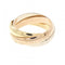 Vendome Louis Cartier Band Ring 18K Tricolor Gold