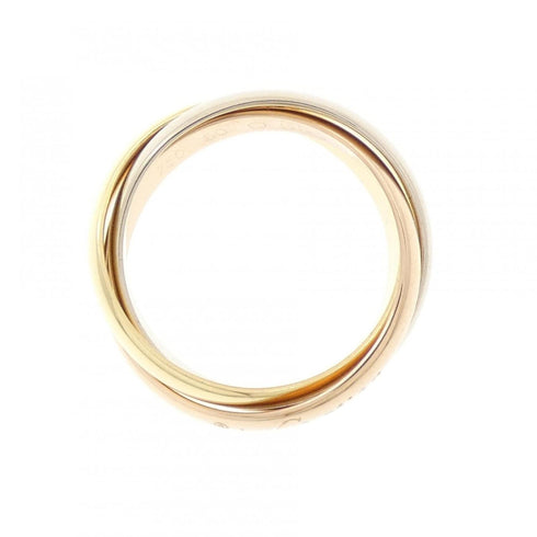 Vendome Louis Cartier Band Ring 18K Tricolor Gold