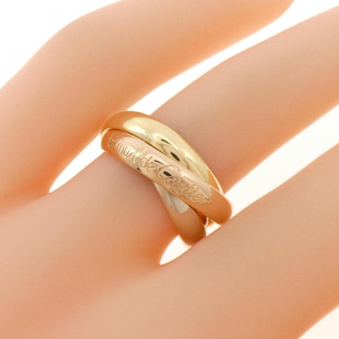 Vendome Louis Cartier Band Ring 18K Tricolor Gold