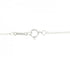 Double Loving Heart Pendant Necklace 18K White Gold with Diamond