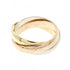 Vendome Louis Cartier Band Ring 18K Tricolor Gold