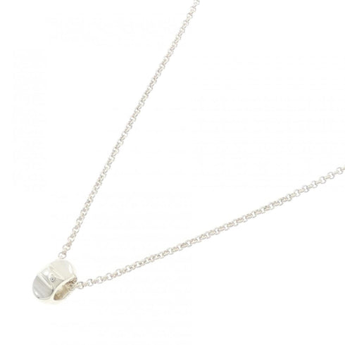 Paloma Groove Bead Pendant Necklace Sterling Silver