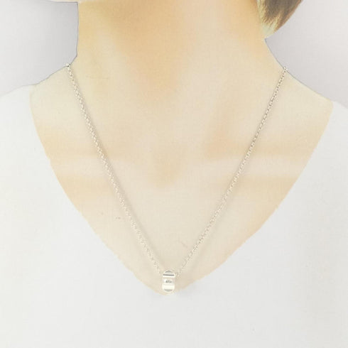 Paloma Groove Bead Pendant Necklace Sterling Silver
