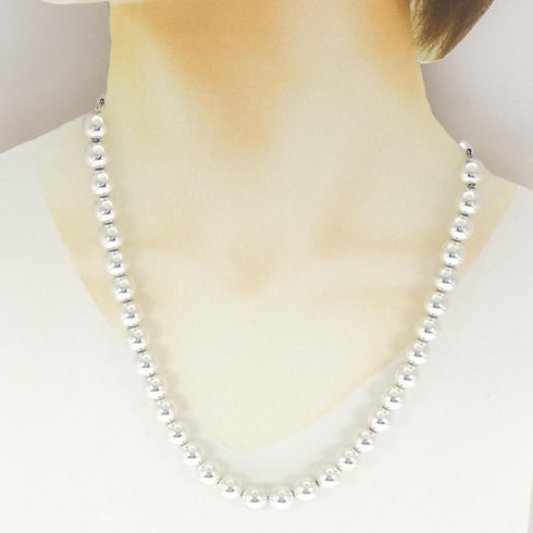 Ball Pendant Necklace Sterling Silver