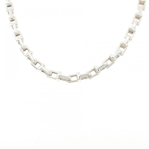 T Narrow Chain Pendant Necklace Sterling Silver