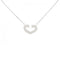 C Heart Pendant Necklace 18K White Gold