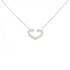 C Heart Pendant Necklace 18K White Gold