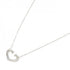 C Heart Pendant Necklace 18K White Gold