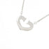 C Heart Pendant Necklace 18K White Gold