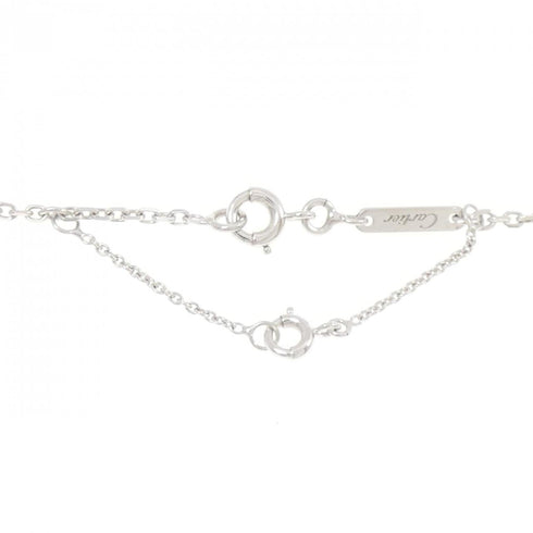 C Heart Pendant Necklace 18K White Gold