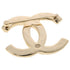 CC Logo Brooch Gold-Tone Metal