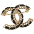 CC Logo Brooch Gold-Tone Metal
