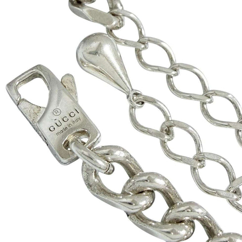 Interlocking Cuban Link Pendant Necklace Sterling Silver