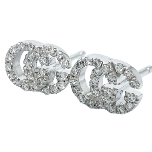 Earrings Stud 18K White Gold