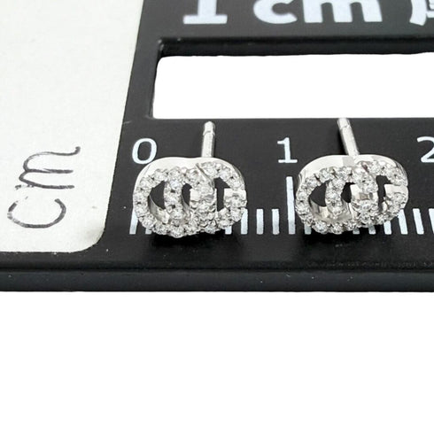 Earrings Stud 18K White Gold
